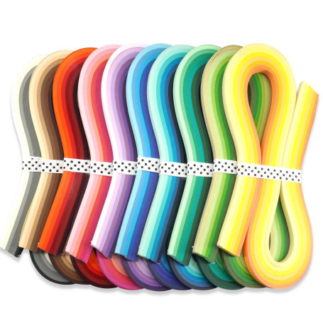 JUYA Multicouleur Jeu de Bandes de Papier Quilling 60 Couleurs 10 paquets 54cm Longueur 60 Couleurs 10 paquets 54cm Longueur Lar