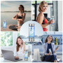 Bouteille Riche en Hydrogène Eau Portable, 430ML Générateur D'hydrogène en 3 Minutes Anti Âge, USB Bouteille d'eau Sans Fil, Fab