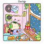 Cozy Friends: Coloring Book for Adults and Teens Featuring Super Cute Animal Characters with Easy and Simple Designs for Relaxat