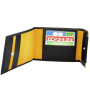 Charmoni - étui Pochette Porte chéquier Longue Pliant - Talon à Gauche - 3 emplacements Carte bancaire - 3 Plis - Compact - en C