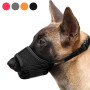 HEELE Muselière Souple Réglable pour Chiens en Nylon - Anti-Aboiement et Anti-Morsure - Pour Petits et Moyens Chiens - XL, Noir