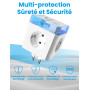 BURNNOVE Multiprise 8 en 1 Cube de Prise 4000W Multiprise Cube Murale USB C sans Fil 16A 4 Prises AC 2 USB 2 Type C avec Interru