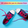 UILYNIU Lot de 25 paires de lacets plats colorés de rechange durables pour chaussures de sport, baskets, skateboard, bottes de s