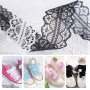 Lot de 8 paires de lacets en dentelle, plats, creux, fleurs, 120 cm, convient pour le style de ballet, accessoires mignons pour 