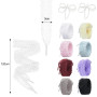 Lot de 8 paires de lacets en dentelle, plats, creux, fleurs, 120 cm, convient pour le style de ballet, accessoires mignons pour 