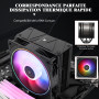 Thermalright Assassin Spirit 120 EVO CPU Cooler Air Avec HeatPipes 4×6mm, TL-S12-S PWM Fan Heatdissier CPU Cooler, 156mm High, P