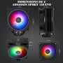 Thermalright Assassin Spirit 120 EVO CPU Cooler Air Avec HeatPipes 4×6mm, TL-S12-S PWM Fan Heatdissier CPU Cooler, 156mm High, P
