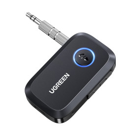 UGREEN Récepteur Bluetooth 5.4 Jack Adaptateur AUX Voiture avec Micro Intégré Appels Mains Libres, Enceinte Casque Filaire, Câbl