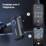 UGREEN Récepteur Bluetooth 5.4 Jack Adaptateur AUX Voiture avec Micro Intégré Appels Mains Libres, Enceinte Casque Filaire, Câbl