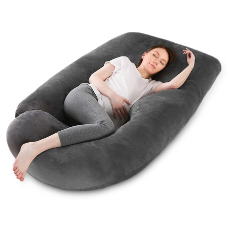 Otauoaea Coussin de Grossesse - Oreiller de Grossesse pour Femme Enceinte en Forme de J pour Dormir - Coussin d'allaitement et C