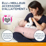 Niimo Coussin de Grossesse et d'allaitement XXL - Housse de Coussin Maternité 100% Coton, Distingué par Deux Prix en 2022, Lavab