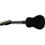 Fender Venice Ukulélé soprano Noir, Incluant des Cours Virtuels Gratuits sur Fender Play, Super Portable et Immédiatement Utilis