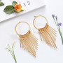 Uwiyo 12 Paires Boucles d'Oreilles Pendantes Or pour Femmes Filles, Boucles d'Oreilles Boho à pampilles en diamant et feuille en