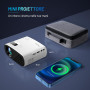 Videoprojecteur Mini Projecteur Portable 1080P - 15000Lux Full HD Portable avec Trépied Protection, Videoprojecteur 4k Compatibl