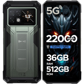 DOOGEE S200MAX Smartphone Incassable 5G, Écran 6,72" FHD+ 120Hz, 36GB+512GB,Telephone Portable Incassable Android 15, Batterie 2