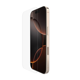 Belkin ScreenForce InvisiGlass Protection d'écran pour iPhone17 + iPhone 16 Pro, Protection Antirayure, Support Easy Align Inclu