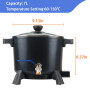 Yuuchail Fondeur de cire pour la fabrication de bougies, pot de cire électrique 7L à chauffage rapide, anti-adhésif