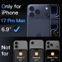 JETech Protecteur d'Objectif de Caméra pour iPhone 17 Pro Max 6,9 Pouces, Verre Trempé 9H, Anti-Rayures, Compatible Coque, N'aff