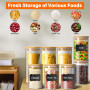 12pcs Bocal en Verre avec Couvercle,Bocal en Verre avec Couvercle Bocaux en Verre Hermétique Pour Céréales,Cornflakes,Spaghetti-