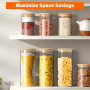 12pcs Bocal en Verre avec Couvercle,Bocal en Verre avec Couvercle Bocaux en Verre Hermétique Pour Céréales,Cornflakes,Spaghetti-