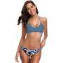 SHEKINI Sexy Maillot Bain Femme 2 Pieces Élégant Femme Bikini Set Halter Haut de Maillot Cutout Bas de Bikini