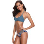 SHEKINI Sexy Maillot Bain Femme 2 Pieces Élégant Femme Bikini Set Halter Haut de Maillot Cutout Bas de Bikini