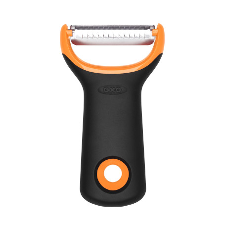 OXO Good Grips – Éplucheur de préparation pour juliennes - Éplucheur en inox - Orange et noir