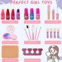 Lubibi Ensemble de Maquillage Lavable pour Enfants avec Coffret, Testé de sécurité Kit de cosmétiques réels pour Enfants,Anniver