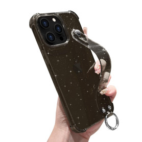LLZ.COQUE Coque pour iPhone 14 Pro Max Transparente avec Cordon Étui Housse de Protection en Silicone TPU Liquide Ultra Fine Cas