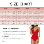 Femme Maillot de Bain 1 Pièce Sexy Monokini Tankini Col V Contrôle Ventre Push Up Rembourré Swimsuit