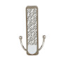 Command Crochet Double Grand Modèle en Nickel Brossé, 1 Crochet, 1 Languette, 1,8 kg - Fixe Solidement pour Décoration Murale