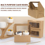 Fippy Lot de 50 Boîtes à Cupcakes 2 trous avec Fenêtre, Boîte à Muffins à Cupcakes, Boîtes a Gateau en Carton Petits Gâteaux Boî
