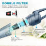Aspirateur à Main sans Fil - Aspirateur à Main 2200mAh, Puissant Aspirateur de Table 120W avec Sèche Filtre HEPA, Portable Aspir
