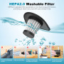 Aspirateur à Main sans Fil - Aspirateur à Main 2200mAh, Puissant Aspirateur de Table 120W avec Sèche Filtre HEPA, Portable Aspir
