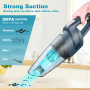 Aspirateur à Main sans Fil - Aspirateur à Main 2200mAh, Puissant Aspirateur de Table 120W avec Sèche Filtre HEPA, Portable Aspir