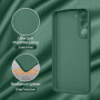 Oumida Coque pour Samsung Galaxy S22 5G, Coque en Silicone Liquide Ultra Fine avec Doublure en Tissu Microfibre Doux, Coque de P
