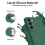 Oumida Coque pour Samsung Galaxy S22 5G, Coque en Silicone Liquide Ultra Fine avec Doublure en Tissu Microfibre Doux, Coque de P