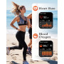 RUIMEN Montre Connectée Homme Femme avec Appel Bluetooth Smartwatch avec Podometre Cardiofrequencemetre Oxymetre Montre Sport po