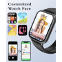 RUIMEN Montre Connectée Homme Femme avec Appel Bluetooth Smartwatch avec Podometre Cardiofrequencemetre Oxymetre Montre Sport po
