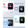 RUIMEN Montre Connectée Homme Femme avec Appel Bluetooth Smartwatch avec Podometre Cardiofrequencemetre Oxymetre Montre Sport po