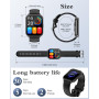 RUIMEN Montre Connectée Homme Femme avec Appel Bluetooth Smartwatch avec Podometre Cardiofrequencemetre Oxymetre Montre Sport po