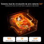 Air Fryer 2 Compartiments 10L, Friteuse à Air sans Huile Airfryer avec Fenêtre de Visualisation - Friteuses Double 10 Programmes