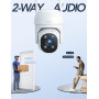 GNCC Camera Surveillance WiFi, Caméras de Surveillance, Camera Exterieur, Vision Nocturne Couleur, Détection Mouvement, Audio Bi