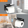 Ibergrif MK34053B, Porte Papier Toilette, Support Papier Toilette Mural, 304 Acier Inoxydable Porte Rouleau Toilette, Installati