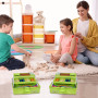 Creahaus Boîte de rangement multifonction à trois couches-Boîte à outils pliable pour loisirs créatifs, fournitures de couture, 
