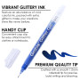 Grabie Lot de 18 stylos à encre gel à paillettes Jumbo - Stylos à encre gel métallique et scintillante pour coloriage, marqueurs