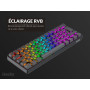Geeky GK61 60% | Hot Swappable Clavier de Jeu Mécanique | 62 Touches Multicolores Rétroéclairées RGB LED pour Gaming PC/Mac | IS