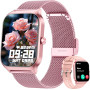 KALINCO Montre Connectée Homme Femme, 1.85” AI Smartwatch avec Appel Bluetooth, Pression Artérielle, Stress, Podometre, Sommeil,
