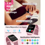KALINCO Montre Connectée Homme Femme, 1.85” AI Smartwatch avec Appel Bluetooth, Pression Artérielle, Stress, Podometre, Sommeil,