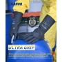 LANON Gants de Protection Chimique en Caoutchouc Naturel, Résistants aux Produits Chimiques et Etanche, EN 374, Noirs, XXL/11